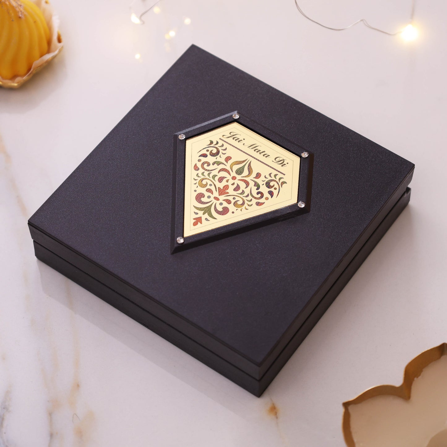 Maa Durga Charan Paduka with Premium Wooden Box | Shakti Vastu & Spiritual Gift