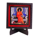 Classic 3D Puttaparthi Sathya Sai Baba Deity Photo Frame with Stand | Spiritual Religious Photo Frame for Home Temple Pooja Room Decor | Divine Devotional Frame for Office Desk Meditation Room Gift