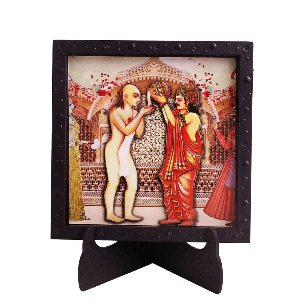 Classic 3D Varshitap Jain Photo Frame for Home Temple | Jain Religious Decorative Frame with Stand | Varshitap Parna Celebration Spiritual Wall Decor | Jain Gift Item for Home Office Prayer Room