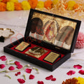 3D Gold Plated Shirdi Sai Baba Charan Paduka Box – Premium ABS Polymer Sai Ram Idol for Home & Office – Divine Blessing Gift with Shraddha & Saburi Quotes