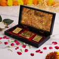 Premium Gold Plated Shree Swami Samarth & Lord Dattatreya Charan Paduka Gift Box – ABS Polymer Frame for Home Mandir, Office Desk & Spiritual Gifting
