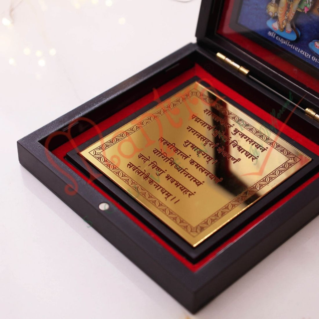Shri Lakshmi Narayan Charan Paduka with Premium Box | Vishnu Lakshmi Vastu & Spiritual Gift