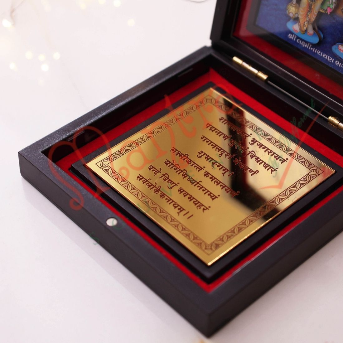 Shri Lakshmi Narayan Charan Paduka with Premium Box | Vishnu Lakshmi Vastu & Spiritual Gift