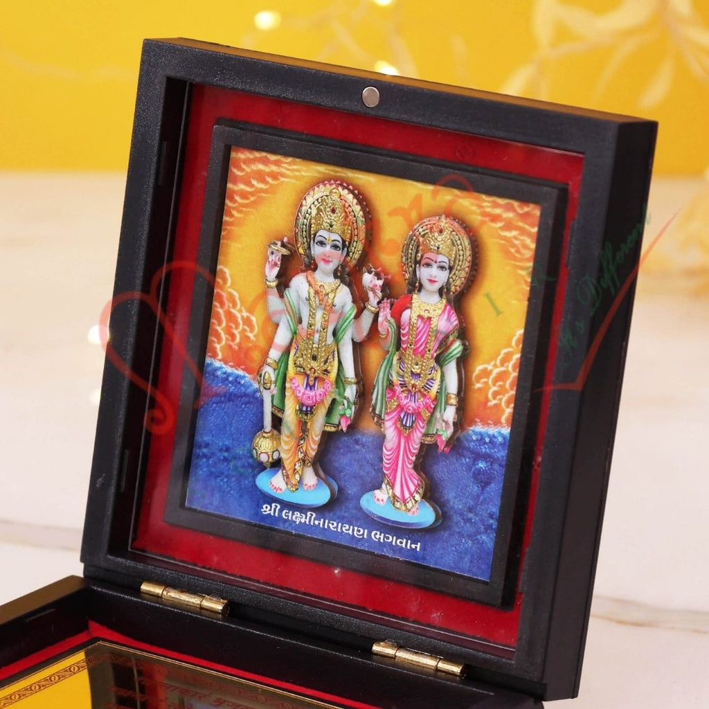 Shri Lakshmi Narayan Charan Paduka with Premium Box | Vishnu Lakshmi Vastu & Spiritual Gift
