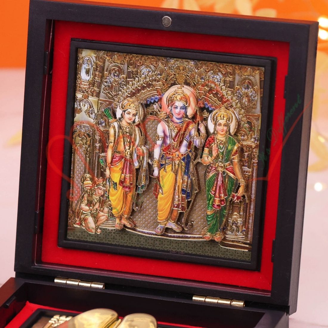 Shri Ram Darbar Charan Paduka with Premium Box | Ram Sita Lakshman Hanuman Vastu Gift
