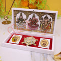 Premium 3D Laxmi Ganesh Saraswati Frame Box with Feng Shui Tortoise – Durable ABS Polymer Spiritual Gift Box for Home Mandir, Wealth & Prosperity