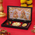 Deluxe Lakshmi Ganesh Charan Paduka with Premium Box | Auspicious Puja Paduka for Wealth, Success & Positivity