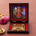 Yantram 3D Maa Ashapura Charan Paduka with Decorative Frame | ABS Polymer | Auspicious Puja & Home Temple Decor