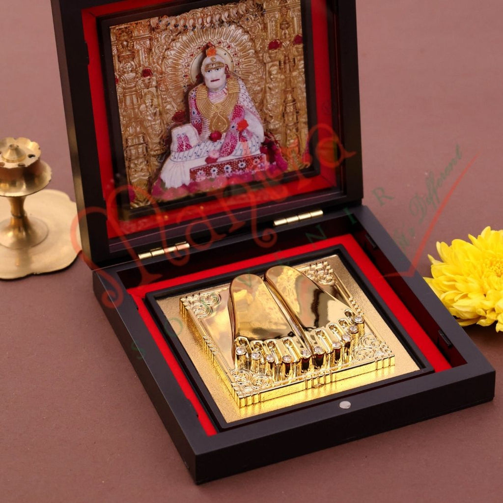 3D Sacred Yantram Gurudev Charan Paduka – Divine Master’s Blessing Box for Home & Meditation