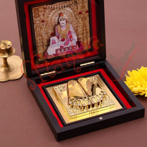 3D Sacred Yantram Gurudev Charan Paduka – Divine Master’s Blessing Box for Home & Meditation