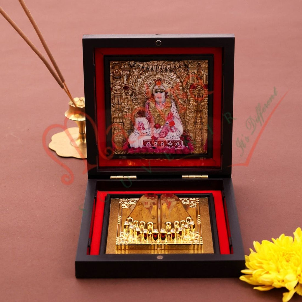 3D Sacred Yantram Gurudev Charan Paduka – Divine Master’s Blessing Box for Home & Meditation