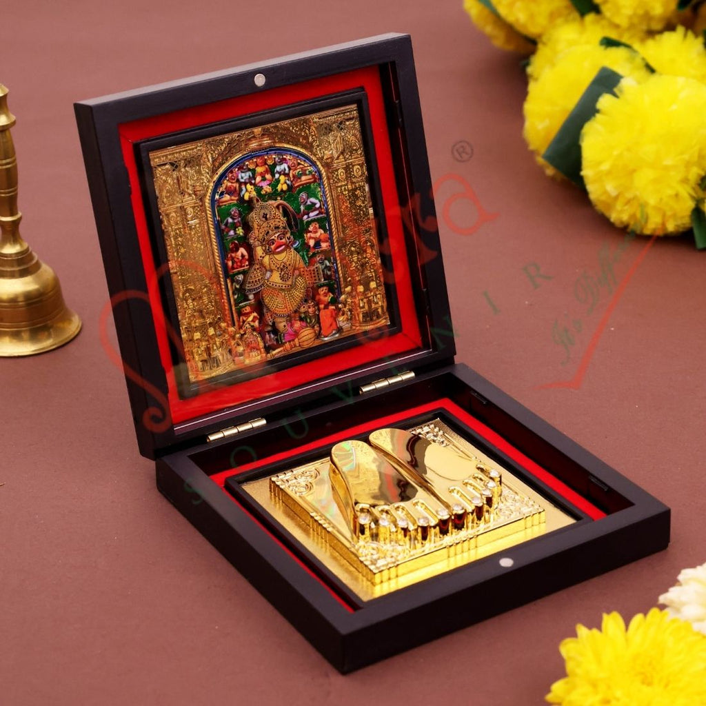 Yantram 3D Sarangpur Kashtbhanjan Hanumanji Charan Paduka – Spiritual Protection Box for Home & Office