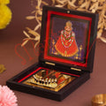 Yantram Divine 3D Khatu Shyam Ji Gold-Plated Charan Paduka Box – Sacred Desktop & Home Mandir Idol for Blessings