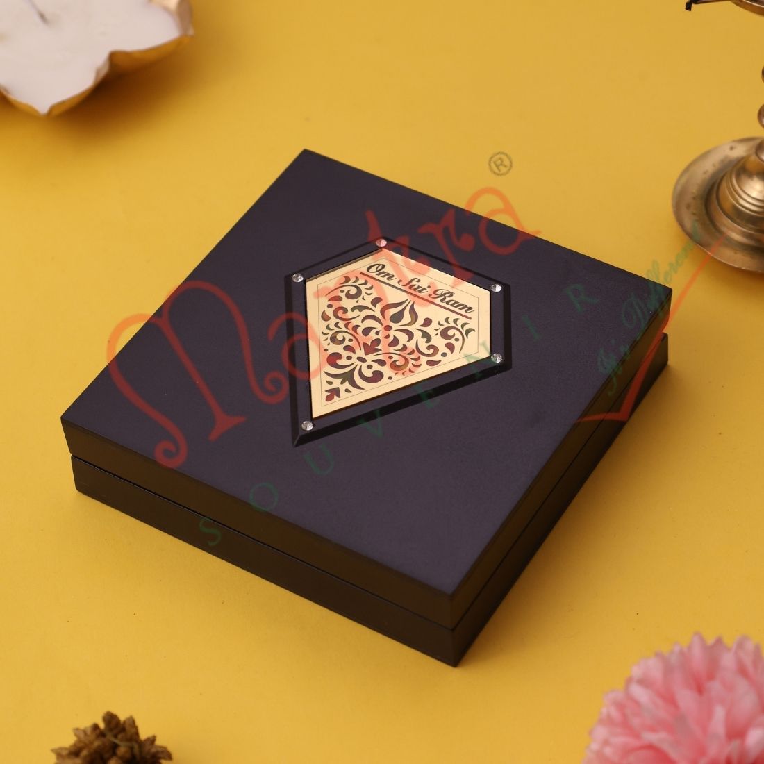 Yantram 3D Shirdi Sai Baba Charan Paduka Box – Saburi & Shraddha Gift Set in Premium Frame