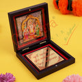Yantram 3D Murugan Charan Paduka Box –  Wisdom & Victory Gift Set in Premium Frame