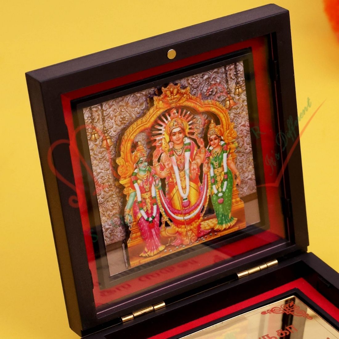 Yantram 3D Murugan Charan Paduka Box –  Wisdom & Victory Gift Set in Premium Frame