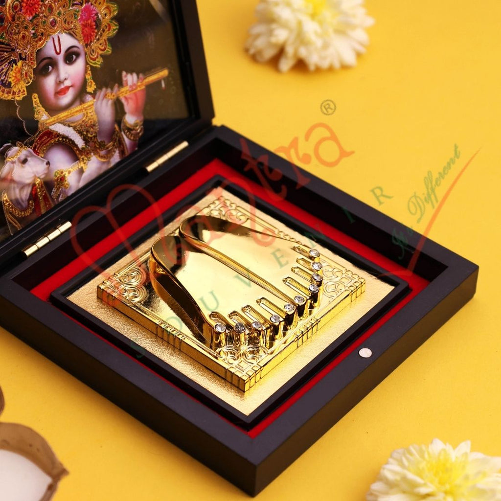 Yantam 3D Bal Gopal Charan Paduka Box – Little Krishna Gift Set for Joy, Protection & Prosperity