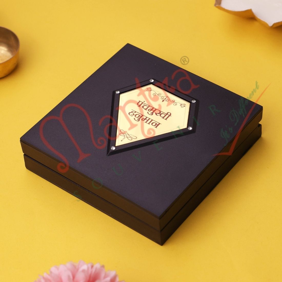 Yantram Divine 3D Panchmukhi Hanumanji Gold-Embossed Spiritual Frame Box – Protective Kavach Edition for Home & Office