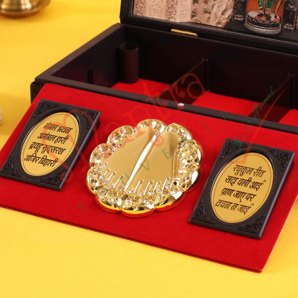 Divine 3D Ayodhya Ram Lalla Premium Corporate Gift Box – Charan Paduka & Shloka Edition