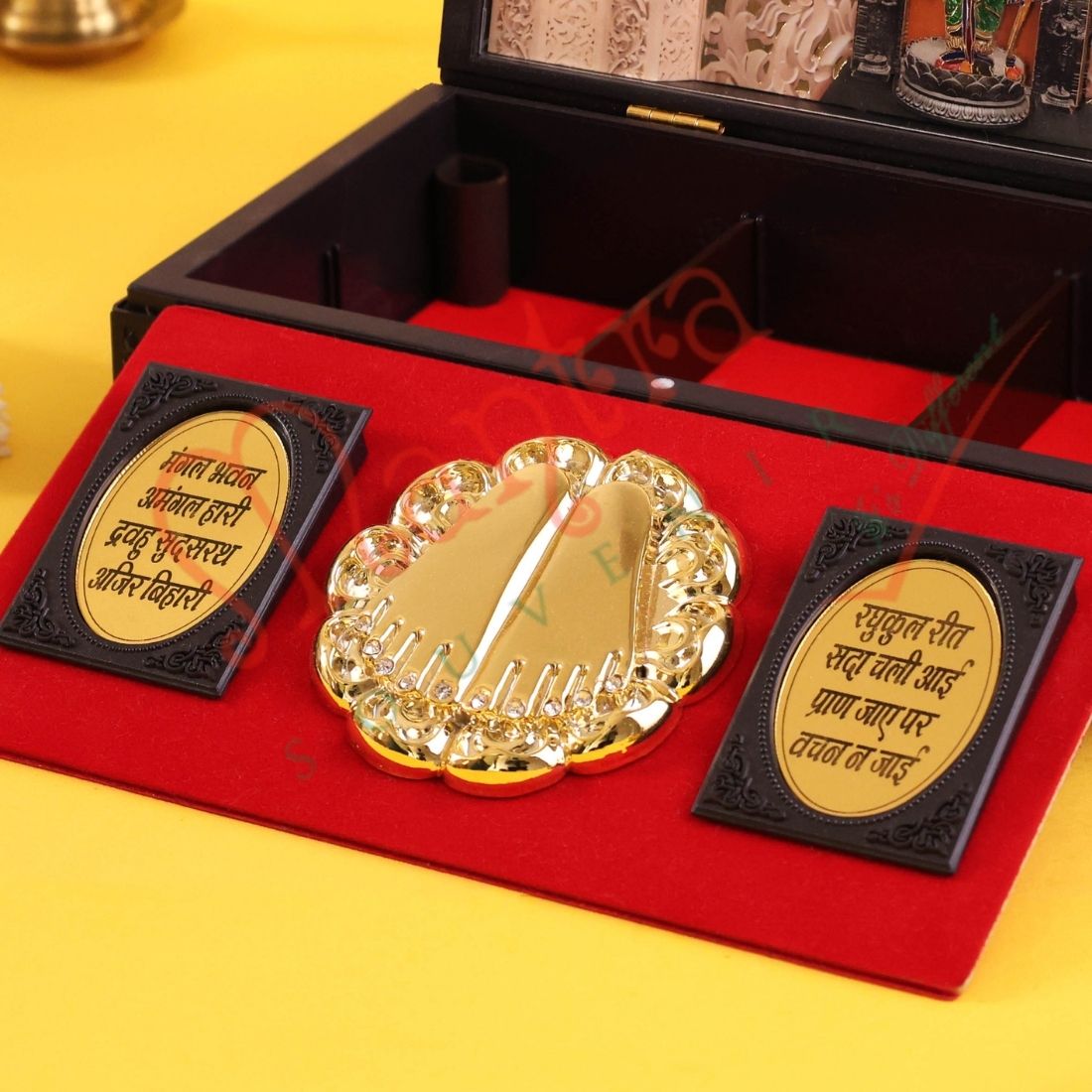 Divine 3D Ayodhya Ram Lalla Premium Corporate Gift Box – Charan Paduka & Shloka Edition