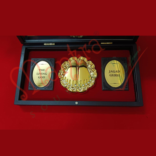 3D Adi Shankaracharya & Kanchi Mahaperiyava Charan Paduka Box  for Puja, Home Decor & Office Desk