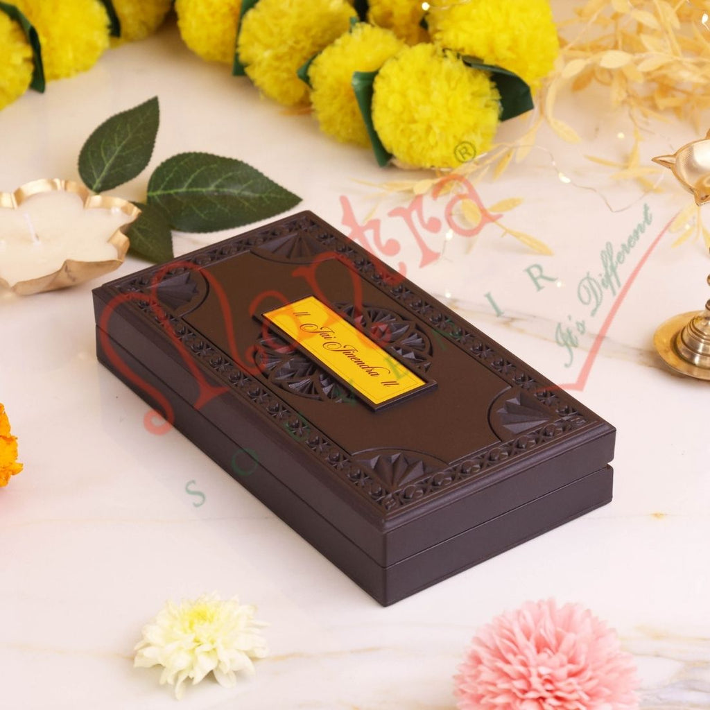 Deluxe Gold Plated Sammet Shikharji 3D Frame Box – Premium ABS Polymer Jain Tirth Souvenir for Home Mandir & Office Decor