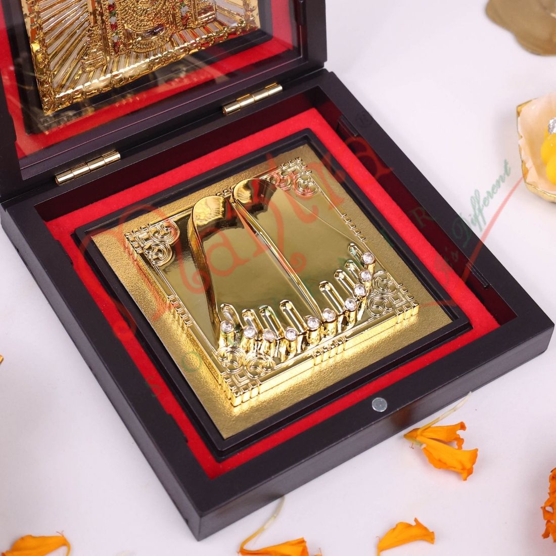 Gold Plated Lord Tirupati Balaji Charan Paduka in Premium  Box – Divine Spiritual Gift & Home Mandir Decor
