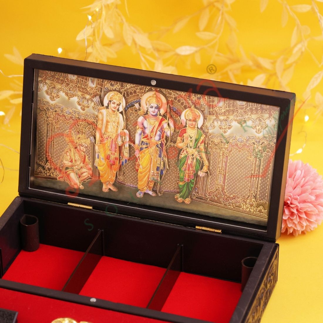 Sovereign 3D Ram Darbar Premium Corporate Gift Box – Charan Paduka & Raghukul Heritage Mantras