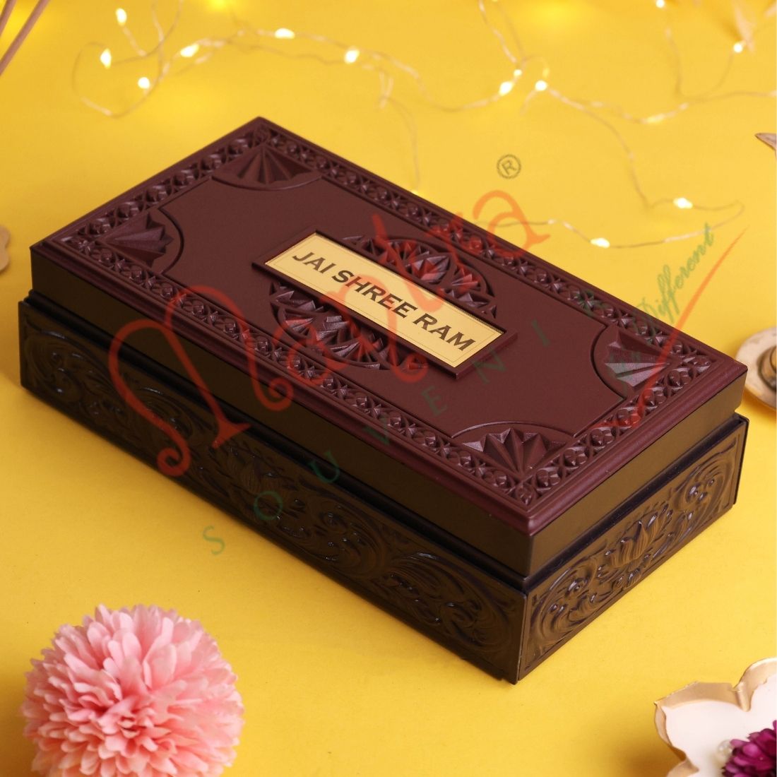 Ram Darbar Premium Corporate Gift Box – Gold-Plated Charan Paduka & Ram Rajya Heritage Edition