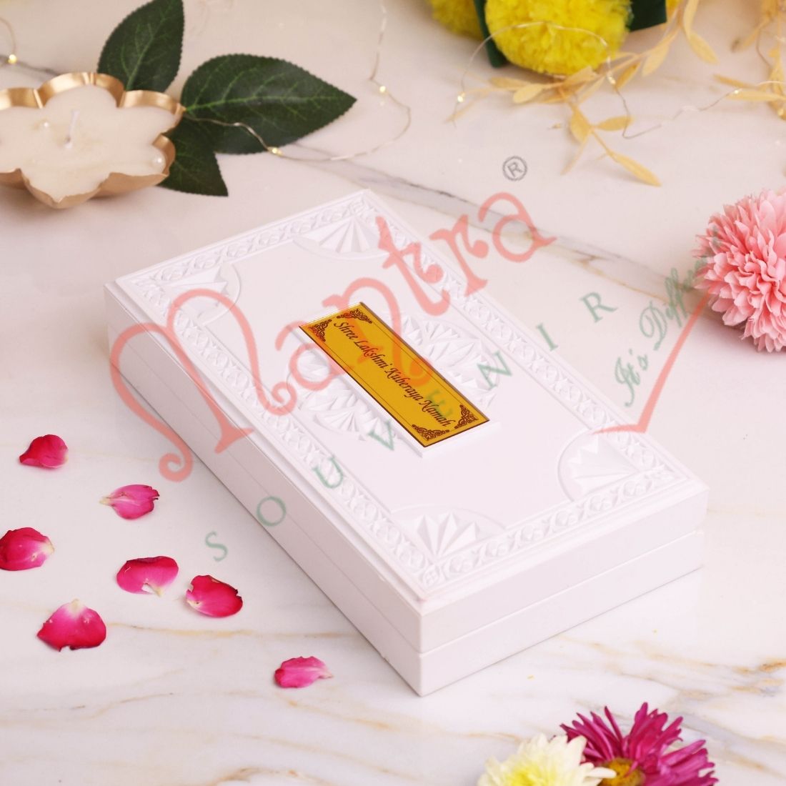 Gold Plated Kuber Laxmi & Vastu Tortoise Spiritual Frame Box - Premium ABS Polymer Decorative Box for Wealth & Prosperity