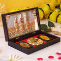 Deluxe Ram Darbar Charan Paduka Box – Gold Plated & Ram Raksha Stotra – Premium ABS Polymer Spiritual Gift for Home, Mandir & Office