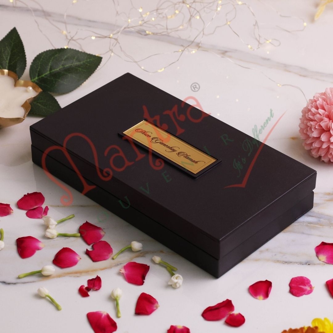 Gold Plated Lord Ganesha Charan Paduka Frame Box – Premium ABS Polymer Ganpati Idol for Home & Office – Divine Blessing Gift with Sacred Ganesh Shlokas