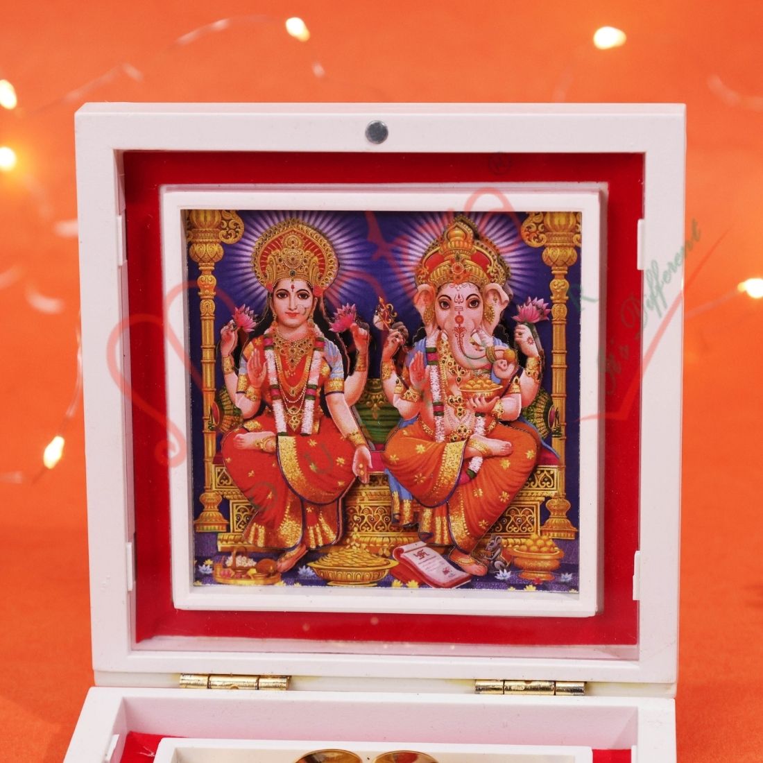 M. Yantram Premium 3D Laxmi Ganesh Charan Paduka Box - Spiritual Gift Set for Home Pooja & Diwali Gifting