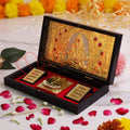 Gold Plated Lord Ganesha Charan Paduka Frame Box – Premium ABS Polymer Ganpati Idol for Home & Office – Divine Blessing Gift with Sacred Ganesh Shlokas