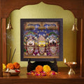 Classic 3D Jagannath Puri Deity Photo Frame with Stand for Home Temple | Lord Jagannath Balabhadra Subhadra Spiritual Photo Frame | Premium Religious Decor for Pooja Room, Office Desk & Devotional Gift Item