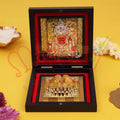Yantram 3D Nakoda Bhairav Dada Gold-Plated Charan Paduka Box – Premium Jain Spiritual Gift & Protection Frame
