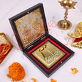 Gold Plated Laxmi Ganesha Charan Paduka in Premium Box – Divine Footprints for Wealth, Prosperity & Home Mandir Decor