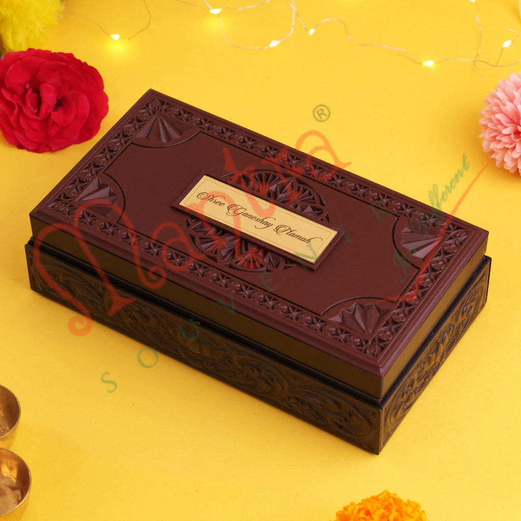 Divine 3D Dagdu Ganesh ji Charan Paduka Corporate Gift Box – Ashtavinayak Blessings Edition