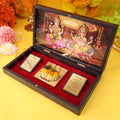 Premium 3D Laxmi Ganesh Charan Paduka Box – Durable ABS Polymer Spiritual Frame with Yantras for Wealth, Home Mandir & Auspicious Gifting