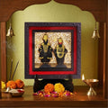 Classic 3D Vitthal Rukmini Deity Photo Frame with Stand | Lord Vitthal Rukmini Religious Photo Frame for Home Temple Pooja Room Decor | Pandurang Vitthal Devotional Frame for Office Desk Spiritual Gift