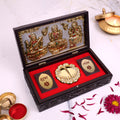 Lakshmi Ganesh Saraswati Charan Paduka Corporate Box | Shubh Labh Religious Gift