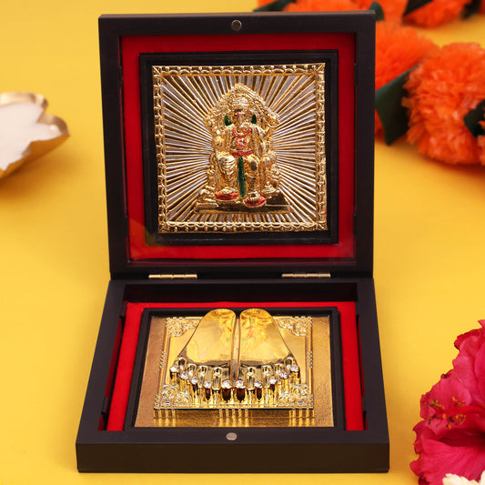 Ganesha Charan Paduka Box – Auspicious Vighnaharta Idol for Success, Protection & Luxury Gifting