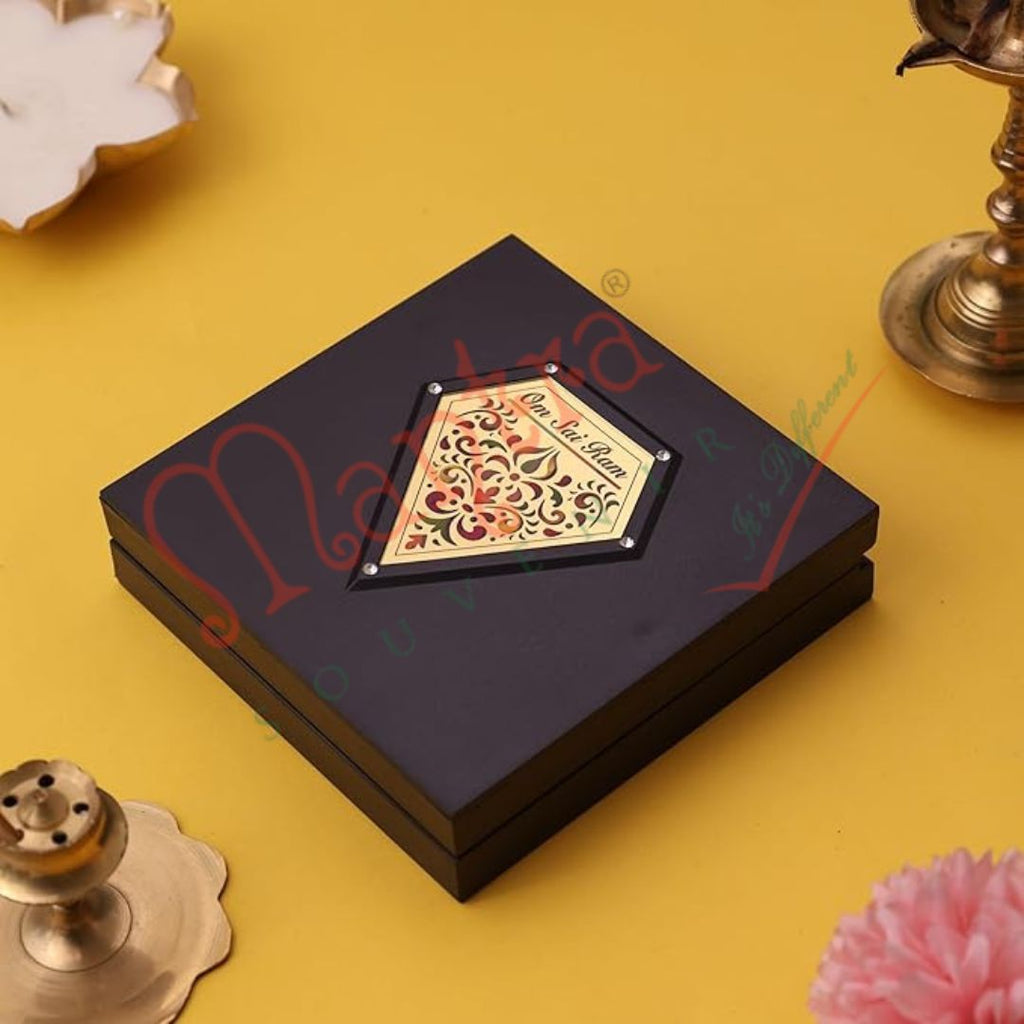 Yantram Divine Shirdi Sai Baba Charan Paduka Box – Sacred Desktop Altar & Spiritual Blessing Gift