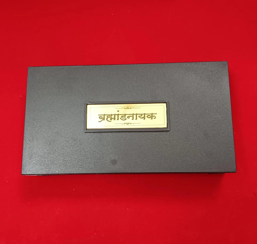 Humsafar 3D Swami Samarth & Shankar Maharaj Charan Paduka Frame Box Pocket Temple | Premium Devotional Frame with Golden Paduka | Home Temple Decor, Pooja Room Decoration, Spiritual Gift for Home & Office