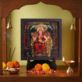 3D Lalbaugcha Raja Photo Frame for Home Decor | ABS Polymer Decorative Ganpati Frame with Stand | Lalbaug Raja Ganesh Ji Religious Photo Frame for Pooja Room Mandir Decoration | Spiritual Gift Item