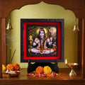Classic 3D Shiv Ji Deity Photo Frame for Home Decor | Lord Shiva Mahadev Religious Photo Frame | ABS Polymer Spiritual God Frame for Pooja Room Temple Decoration Living Room Office Gift